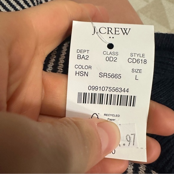 J crew Cotton striped half-zip sweater - Picture 4 of 4